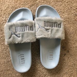 Mint Blue Puma Slides
